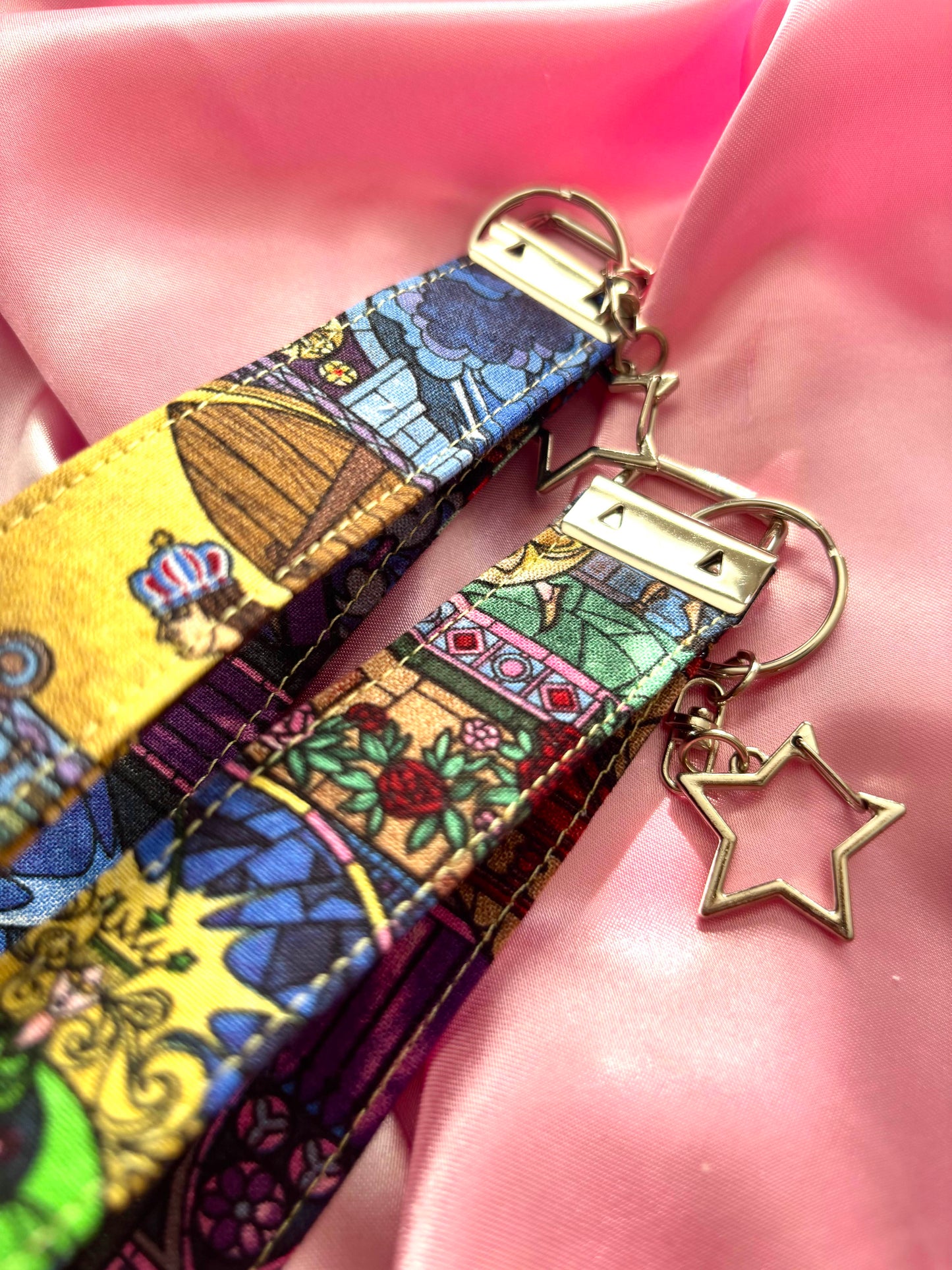 Belle of the Ball Fabric Wristlet Keychain