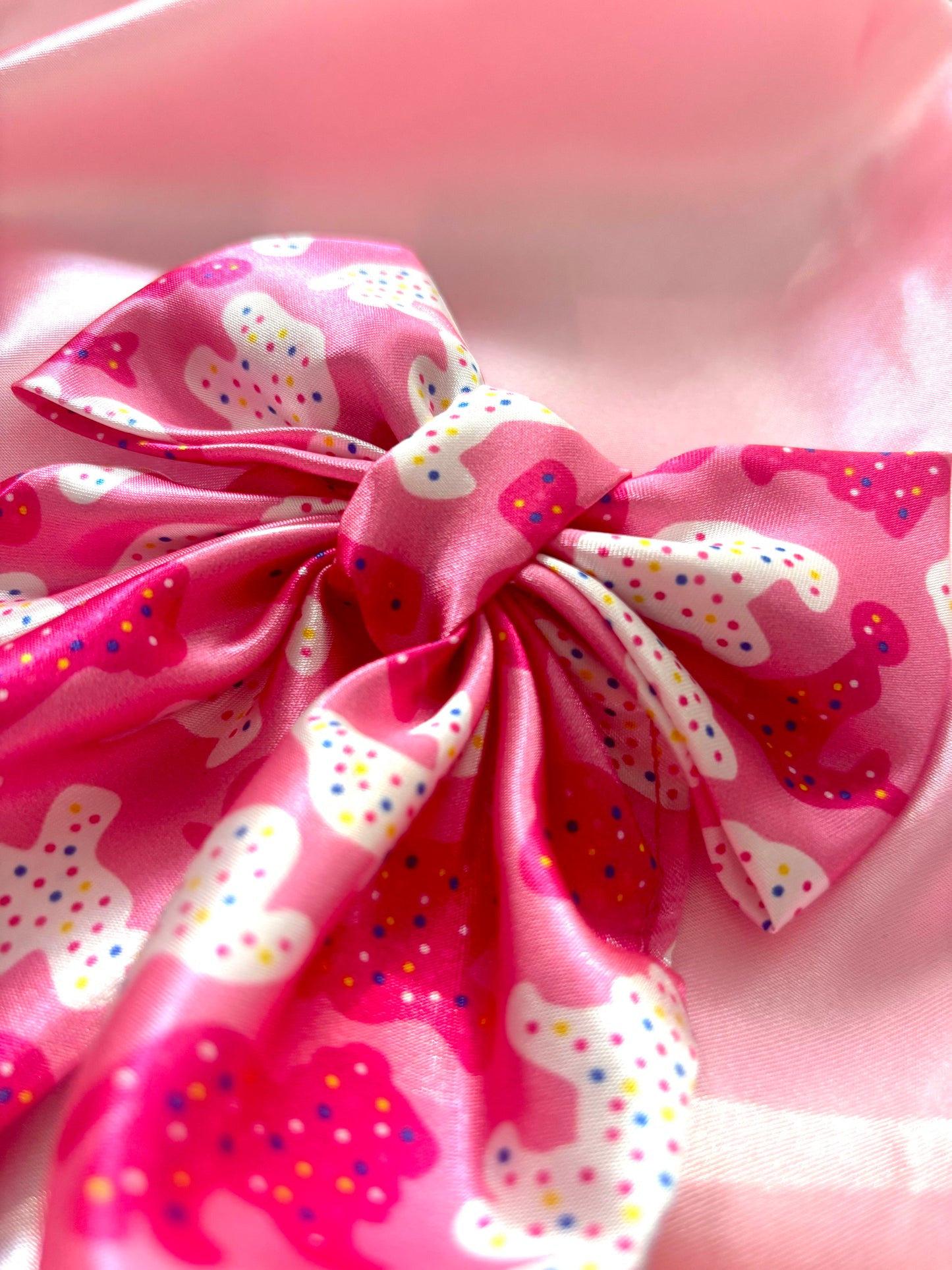 Circus Snacks Satin Hair Bow (Medium)