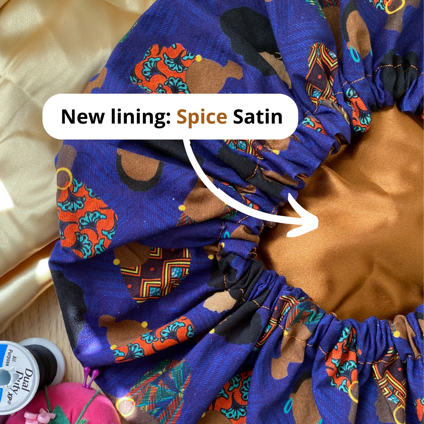 And I Say Hey! Satin Bonnet