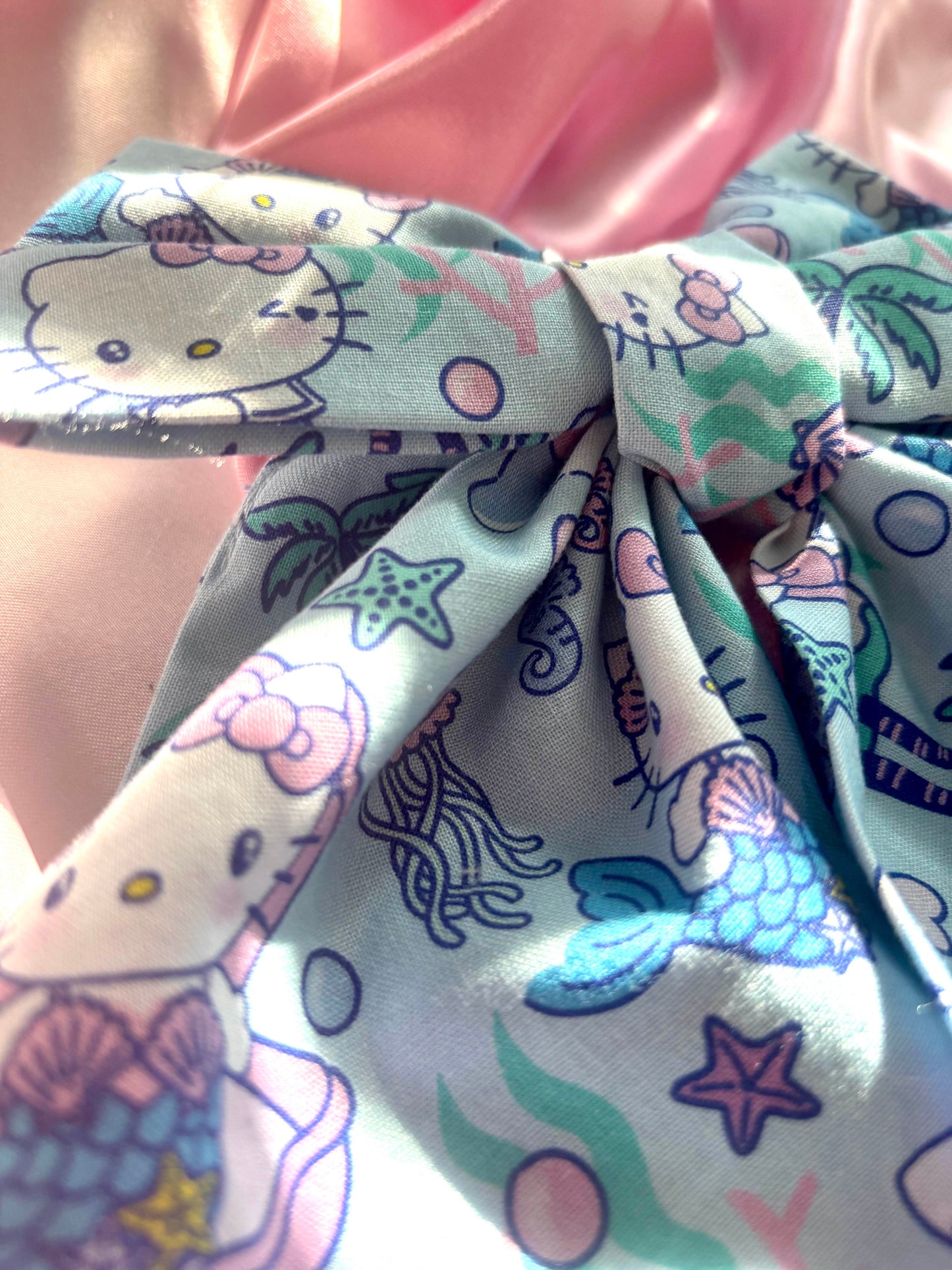 Gatito Tropical Cotton Hair Bow (Large)