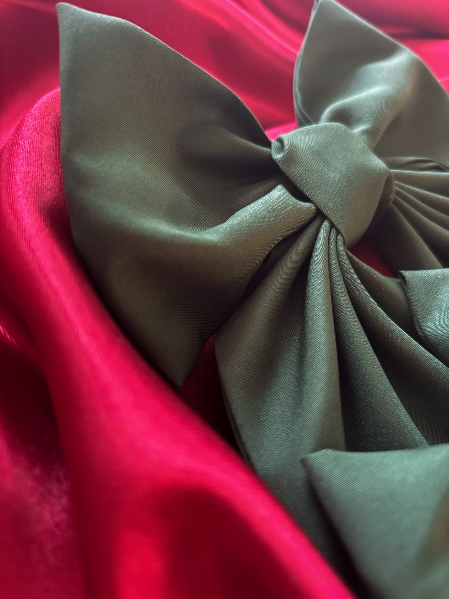 Green Chiffon Hair Bow (LARGE)