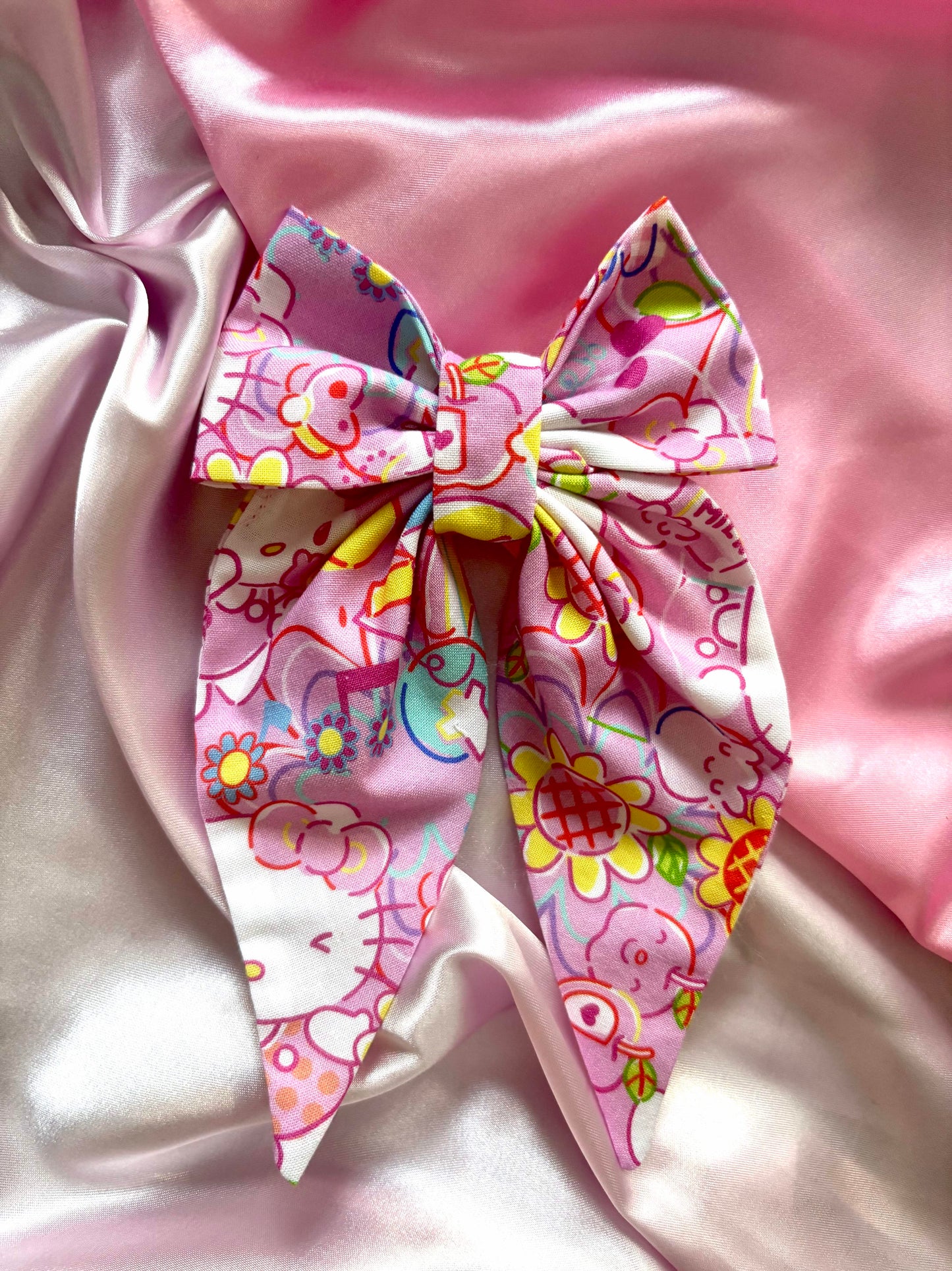 Hello Summer Cotton Hair Bow (Medium)