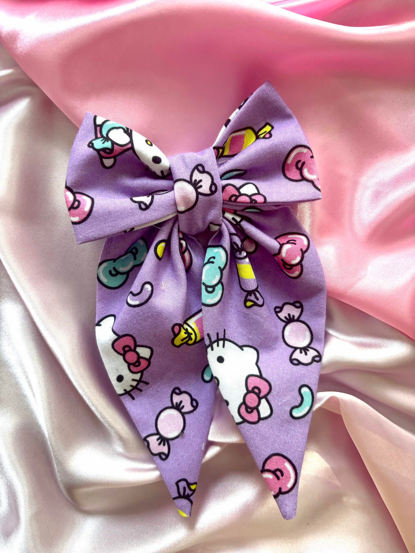 Hola Gatito Cotton Hair Bow (Medium)