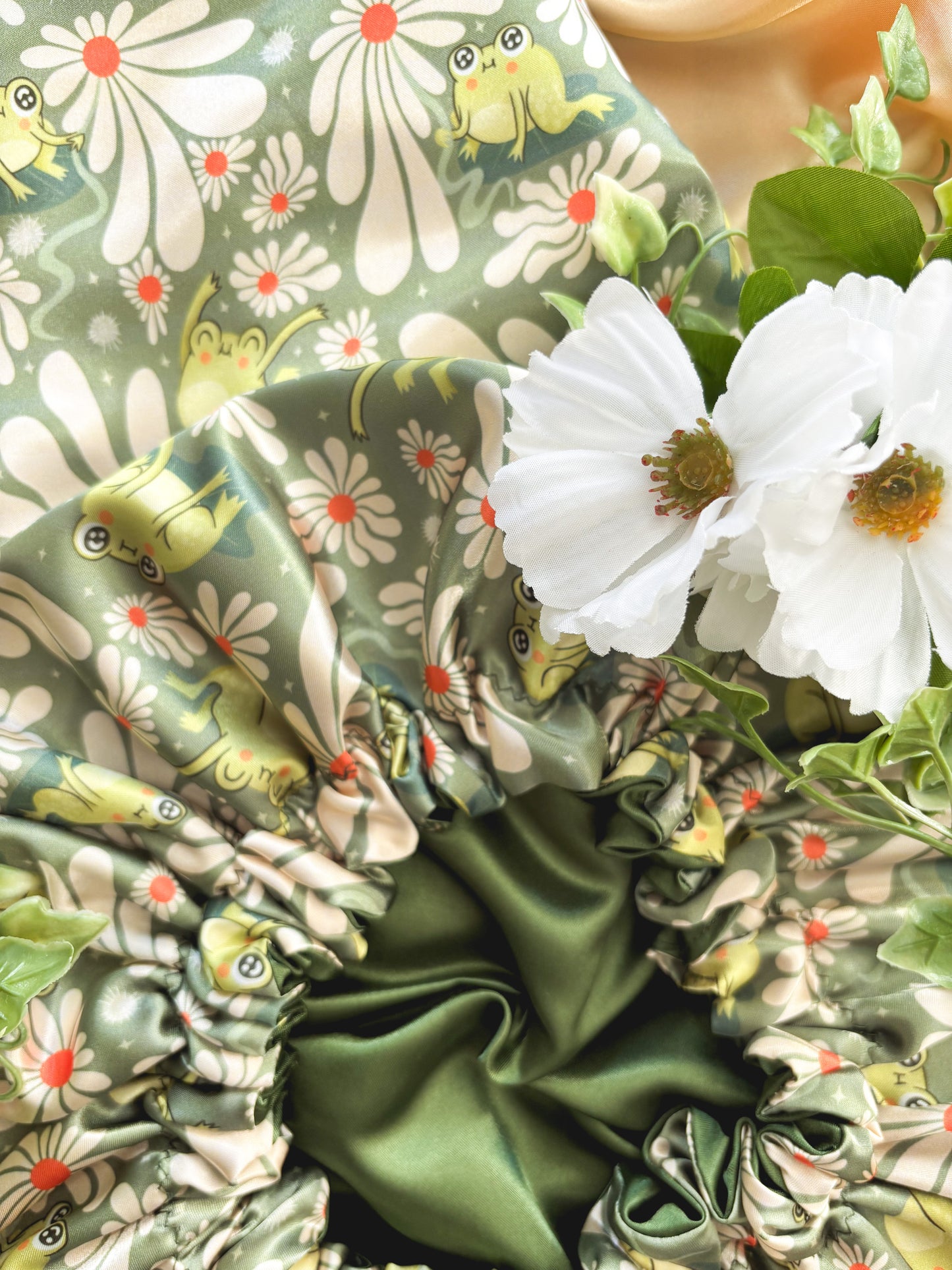 Hoppy To Be Here Satin Bonnet