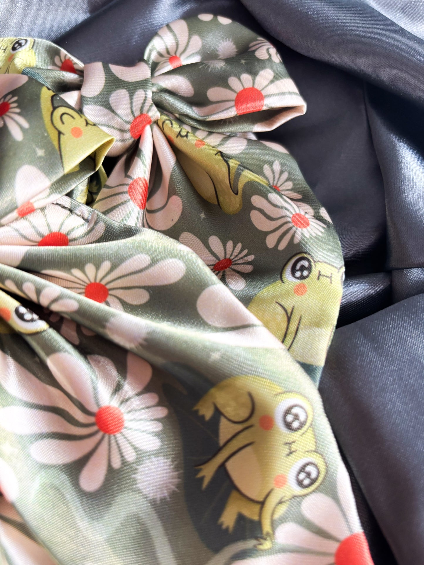Hoppy to Be Here Medium Satin Hair Bow