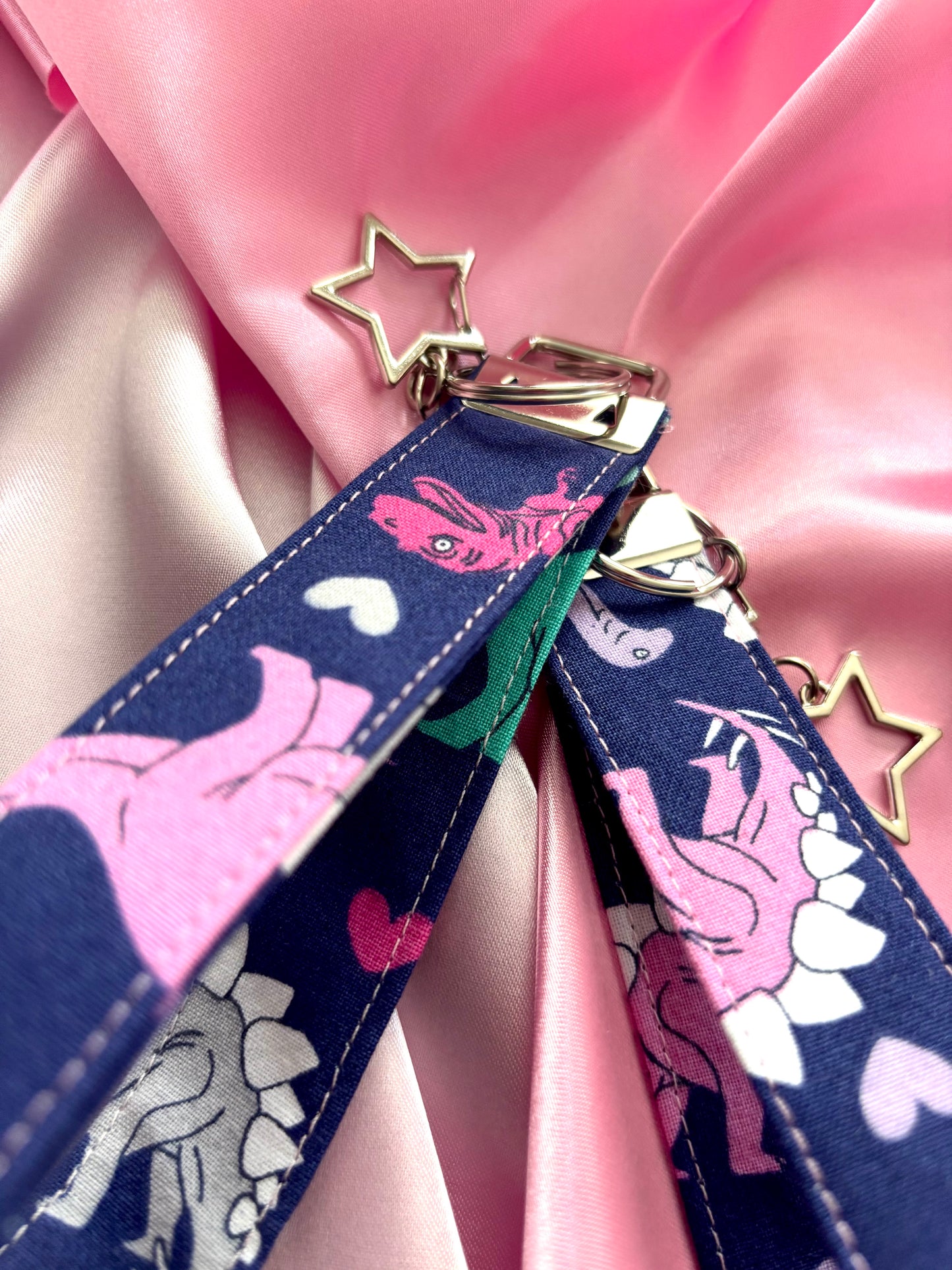 Rawr Means I Love You In Dinosaur Wristlet Keychain