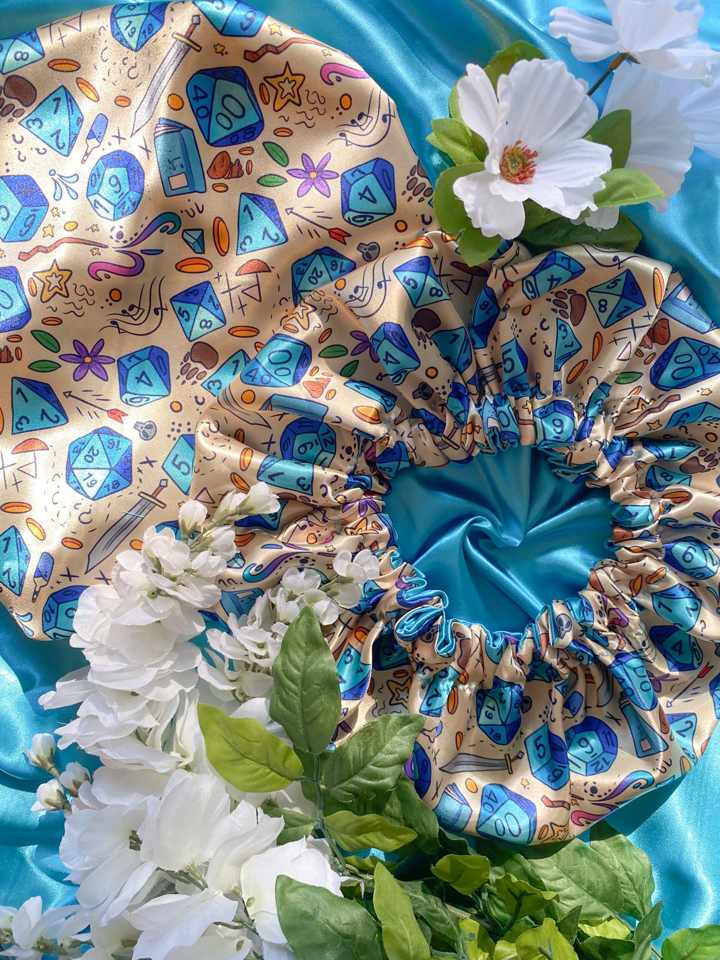 Roll of the Dice Satin Bonnet