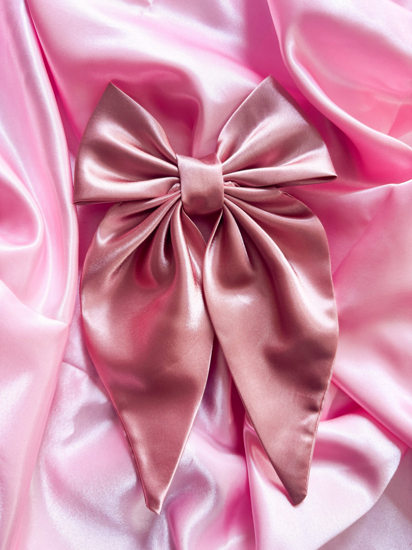 Dusty Rose Medium Satin Hair Bow