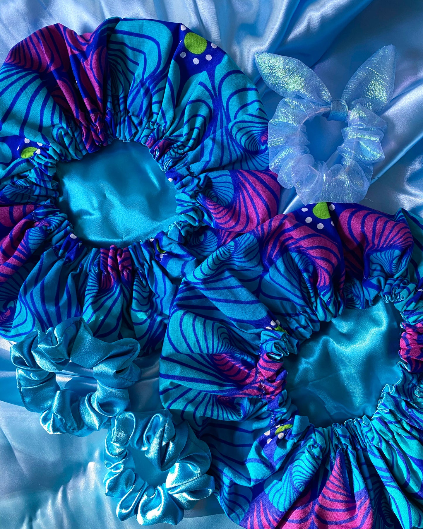 Local Drink Ankara Print Satin Bonnet