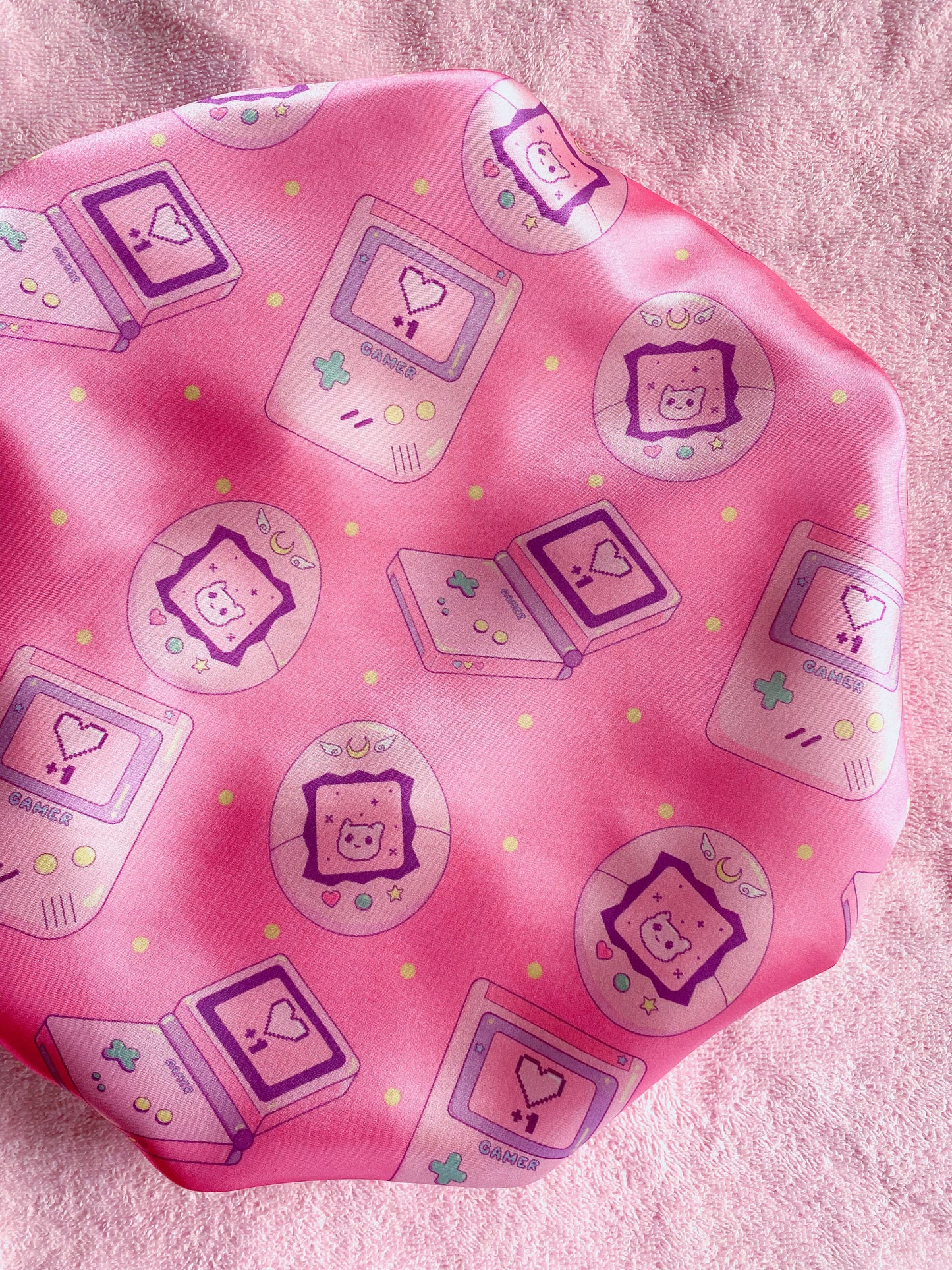 Pastel Gamer Satin Bonnet