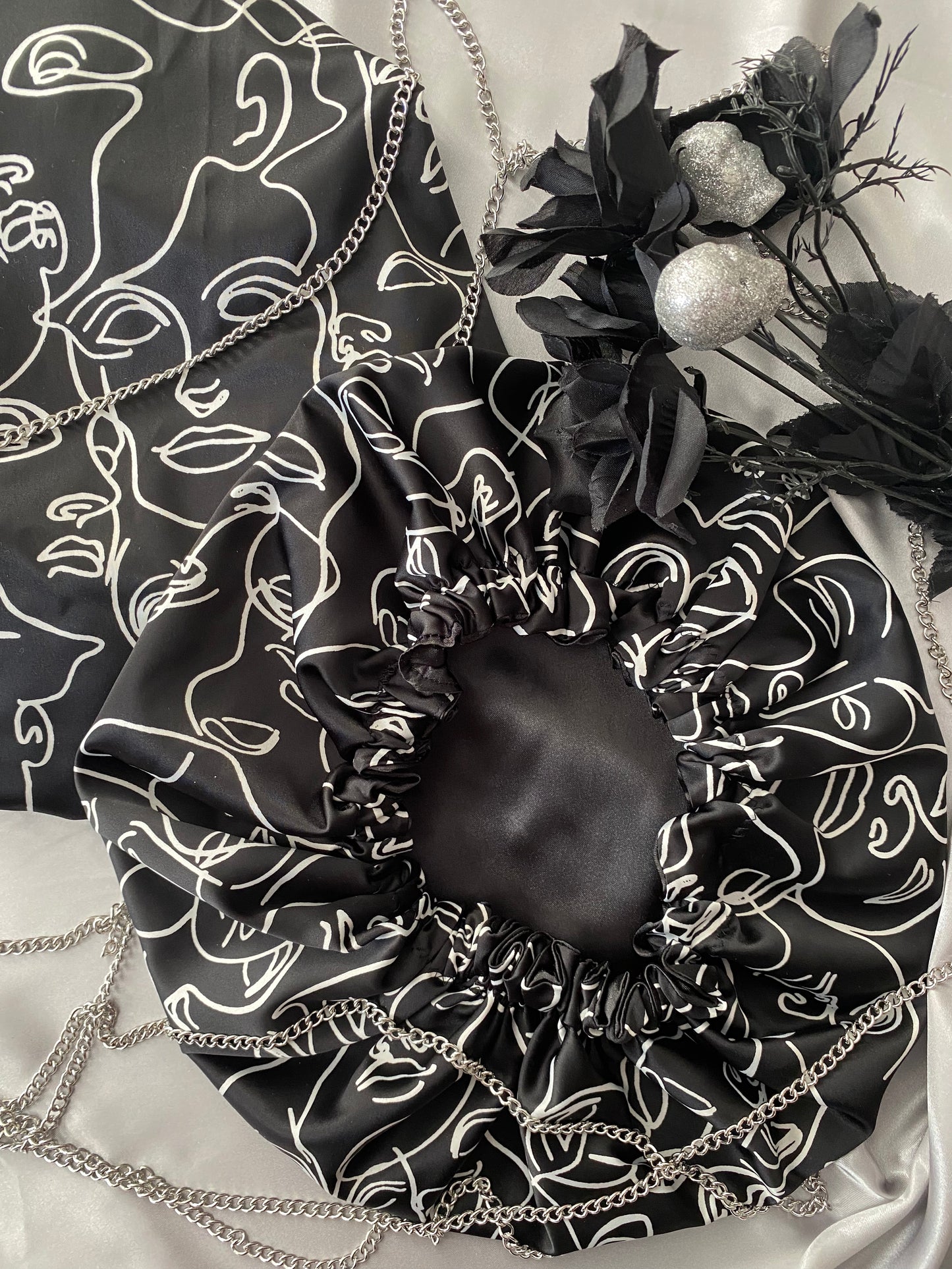 Resting Witch Face Satin Bonnet