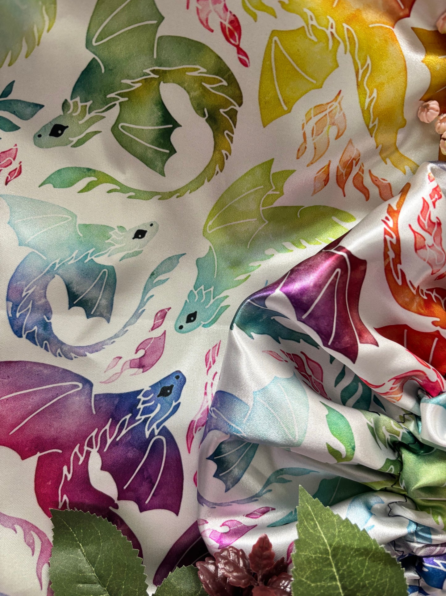 Tongues of Rainbow Fire Satin Bonnet