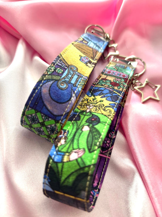Belle of the Ball Fabric Wristlet Keychain