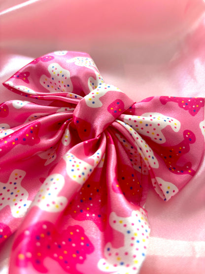 Circus Snacks Satin Hair Bow (Medium)