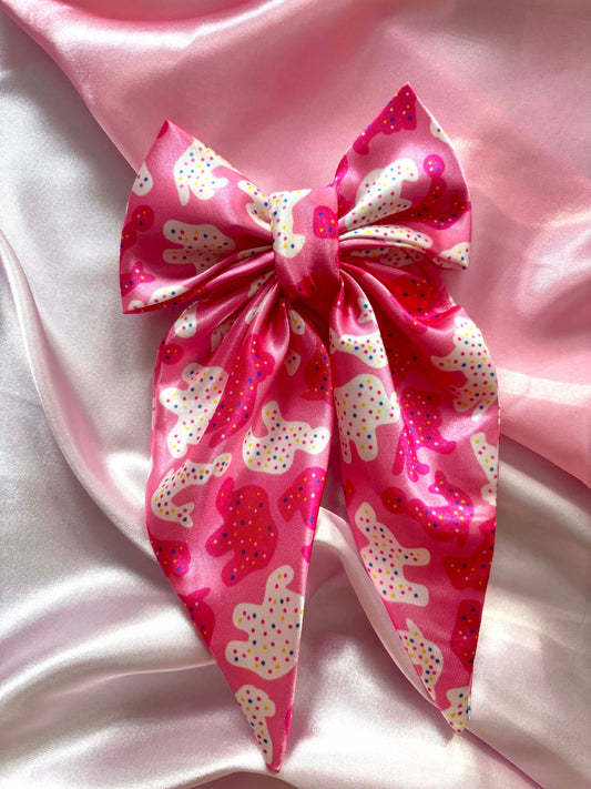 Circus Snacks Satin Hair Bow (Medium)