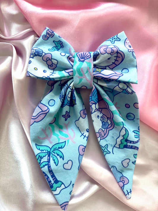 Gatito Tropical Cotton Hair Bow (Medium)