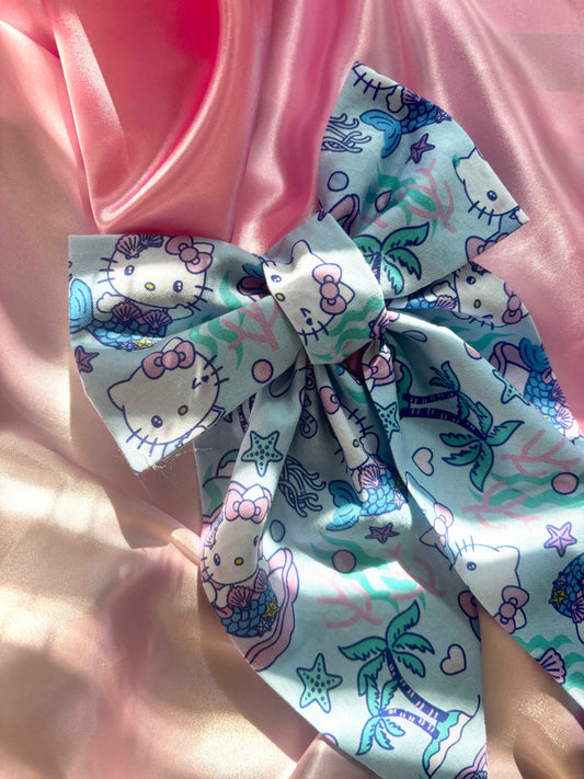 Gatito Tropical Cotton Hair Bow (Large)