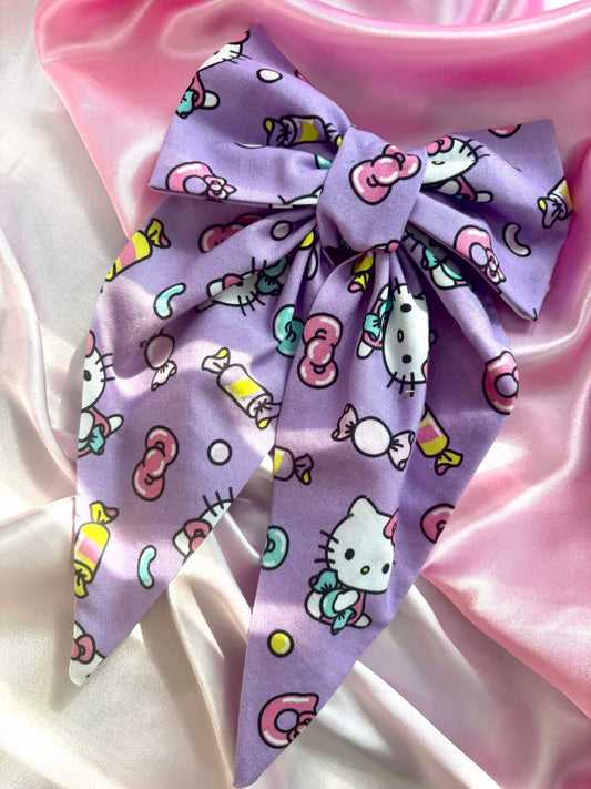 Hola Gatito Cotton Hair Bow (Large)