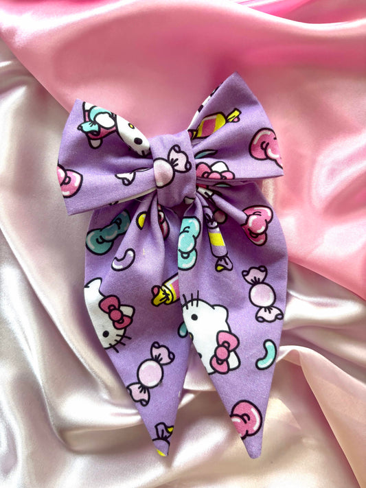 Hola Gatito Cotton Hair Bow (Medium)