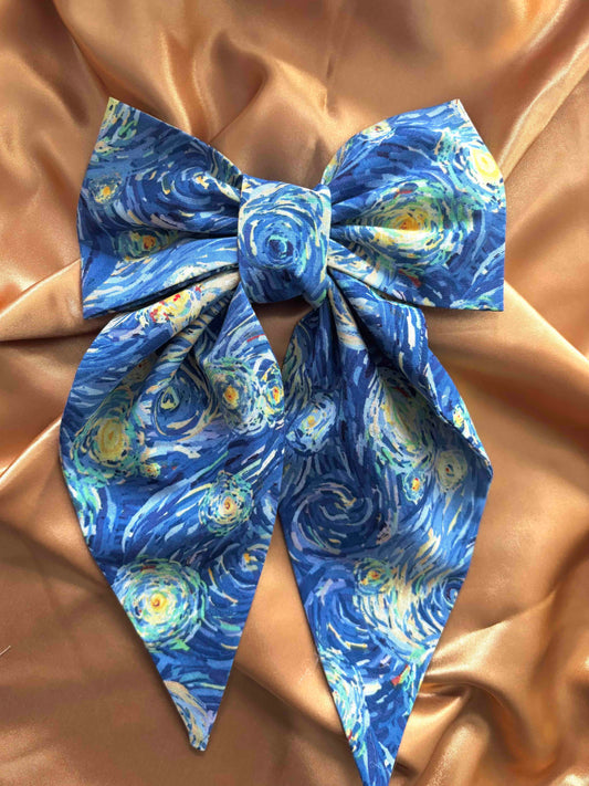 Let Me van Gogh Large Hair Bow