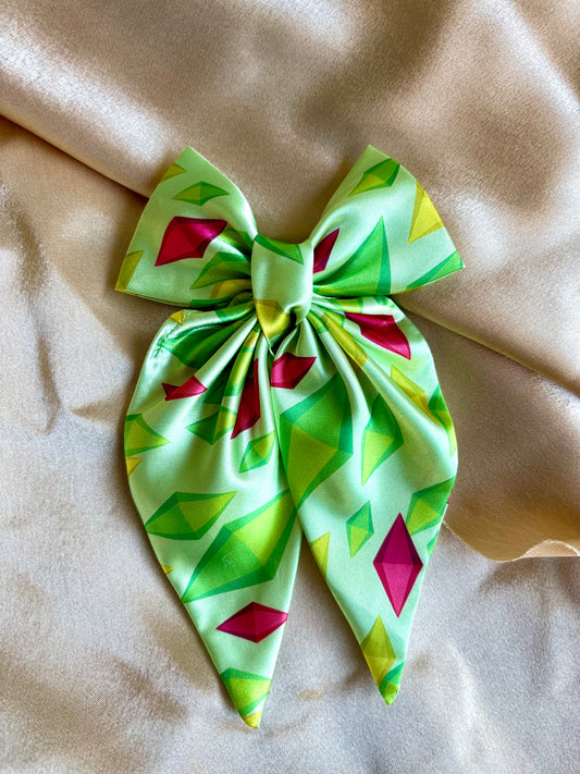 Playing God Satin Hair Bow