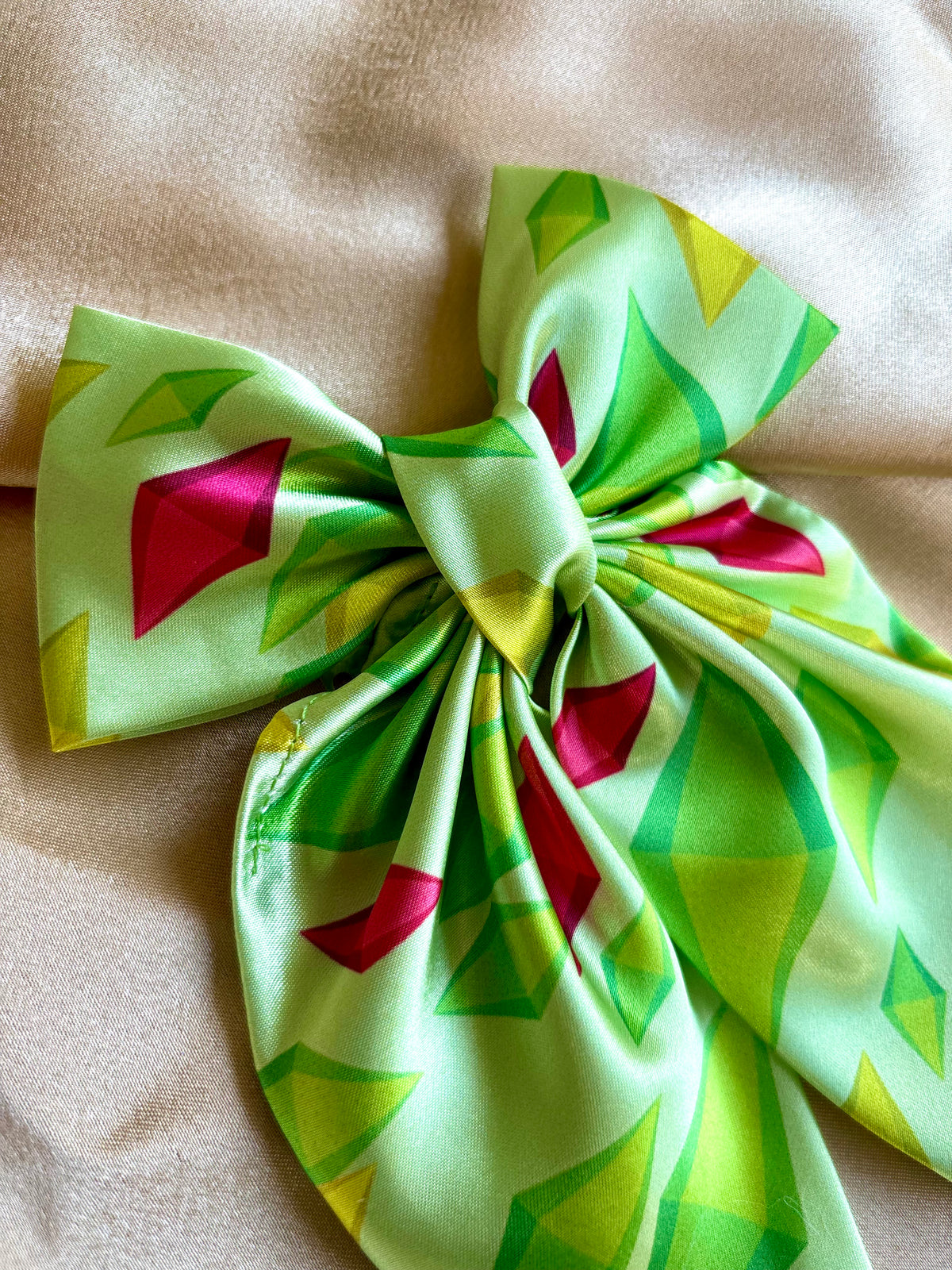 Playing God Satin Hair Bow