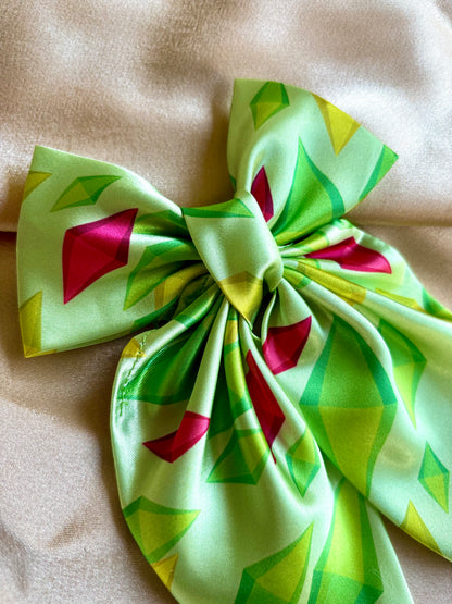 Playing God Satin Hair Bow