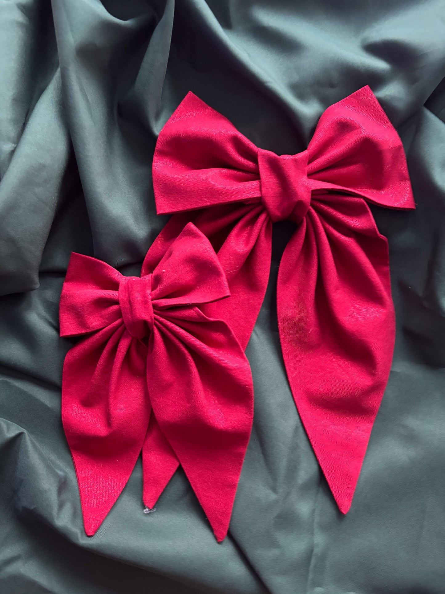 Red Sparkle Holiday Hair Bow (LARGE)