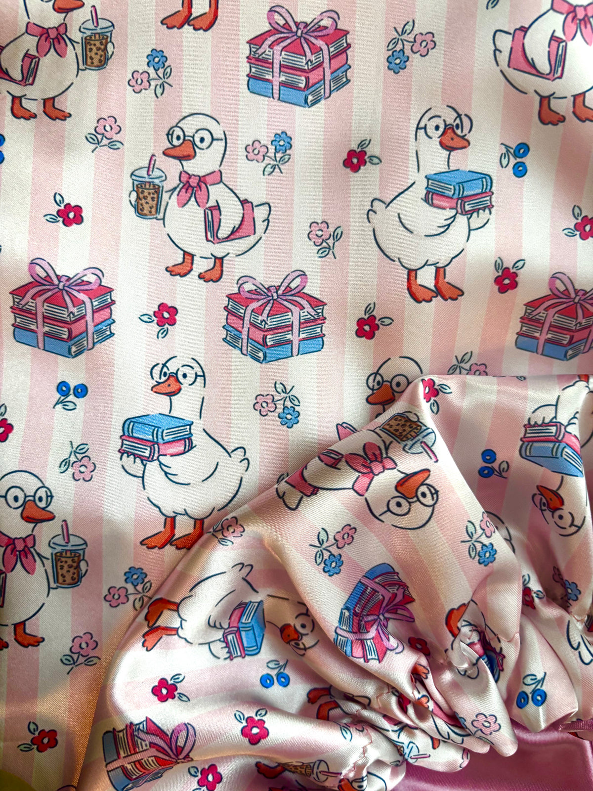 Silly Goose Book Club Satin Bonnet
