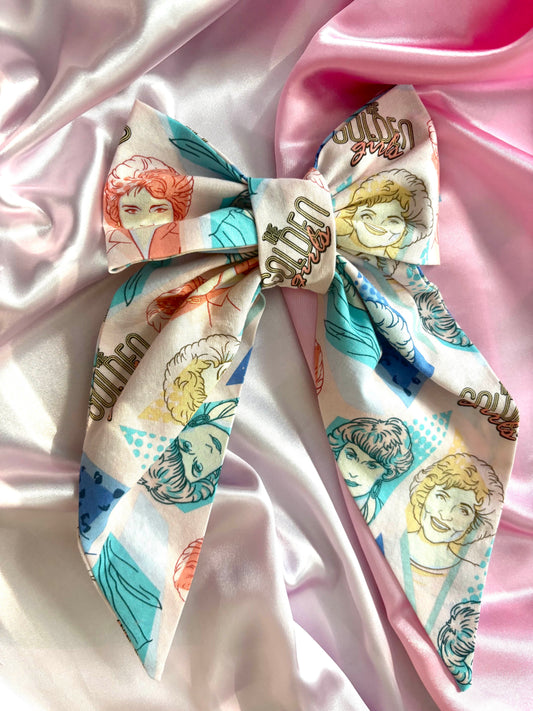 Thanks 4 Being A Friend Cotton Hair Bow (Large)