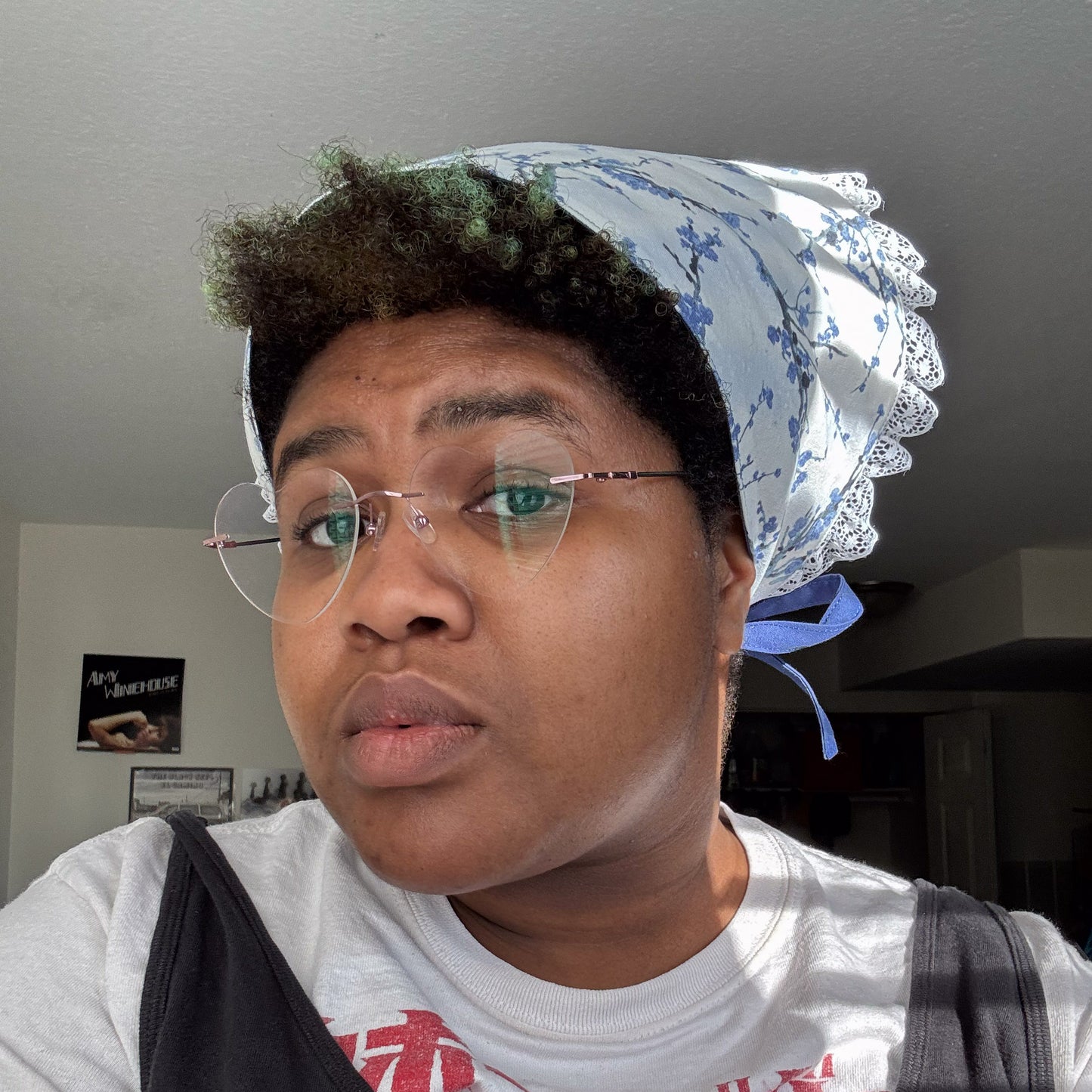 Blooms in Blue Bandana