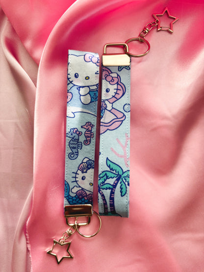 Gatito Tropical Wristlet Keychain