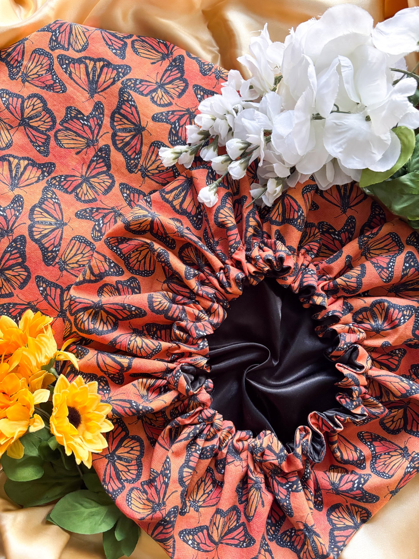 Butterfly In The Sky Satin Bonnet