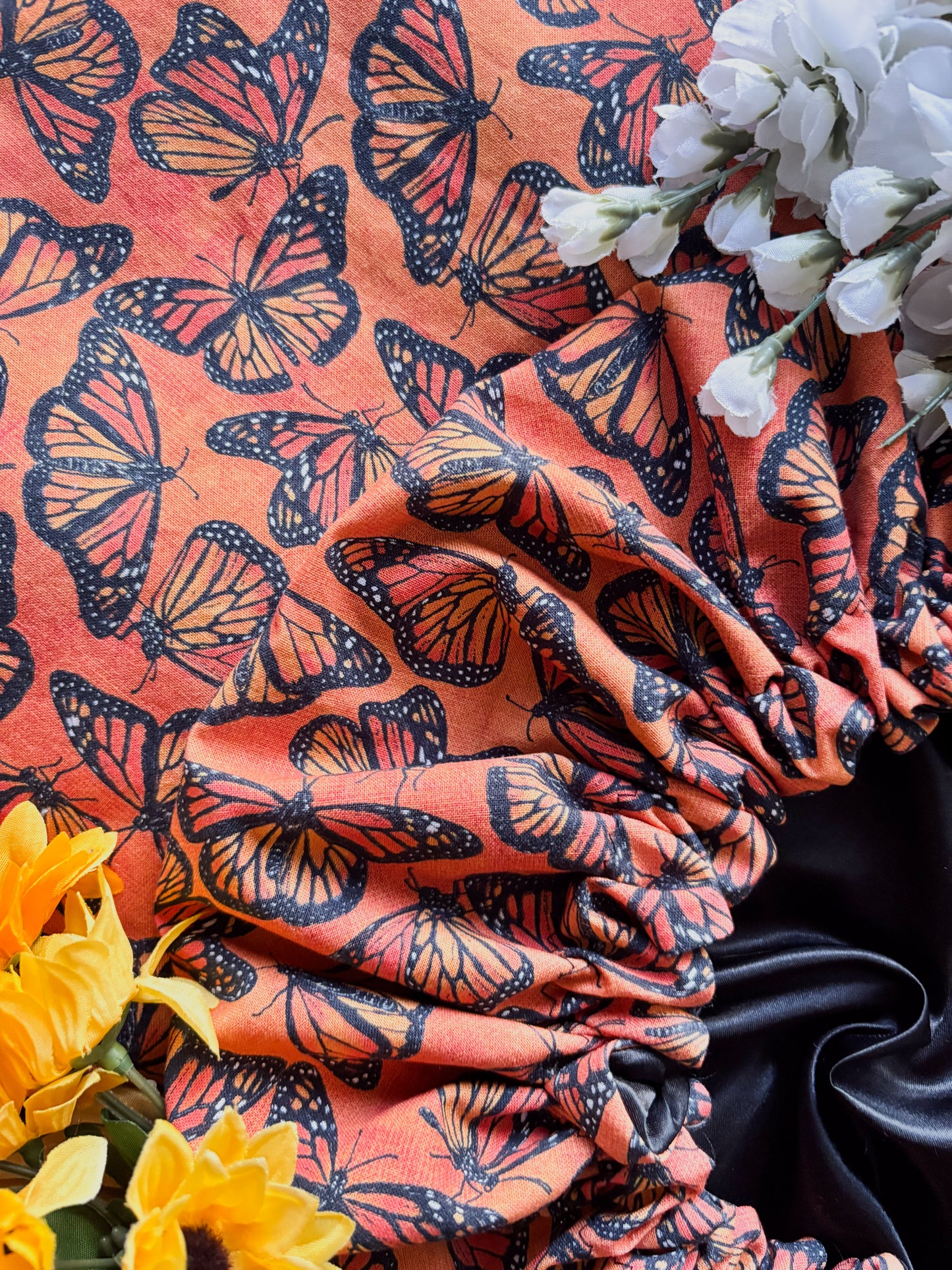 Butterfly In The Sky Satin Bonnet