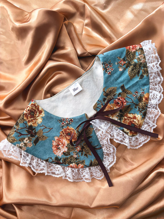 FTRBTB Reversible Collar #2: Blue Gilded Roses