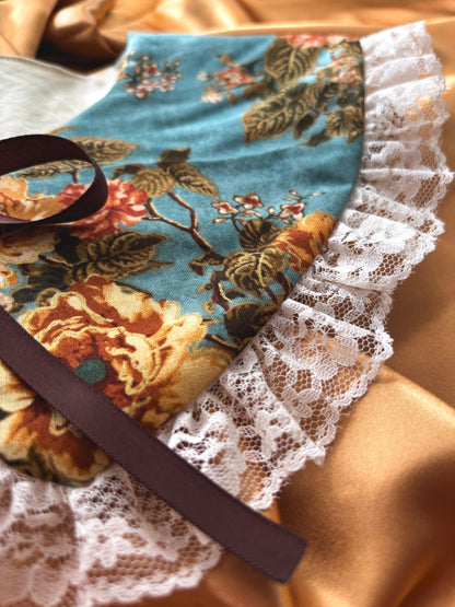 FTRBTB Reversible Collar #2: Blue Gilded Roses
