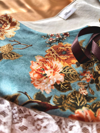 FTRBTB Reversible Collar #2: Blue Gilded Roses
