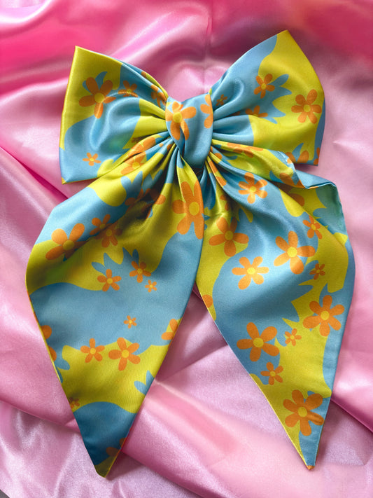 It's A Mystery Large Satin Hair Bow