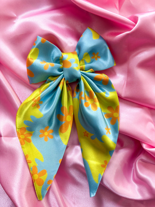 It's A Mystery Medium Satin Hair Bow