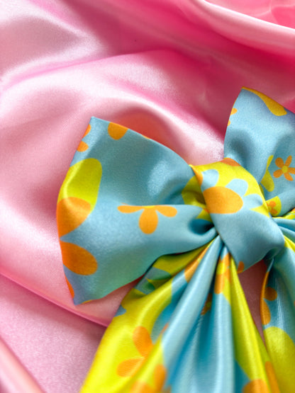 It's A Mystery Medium Satin Hair Bow