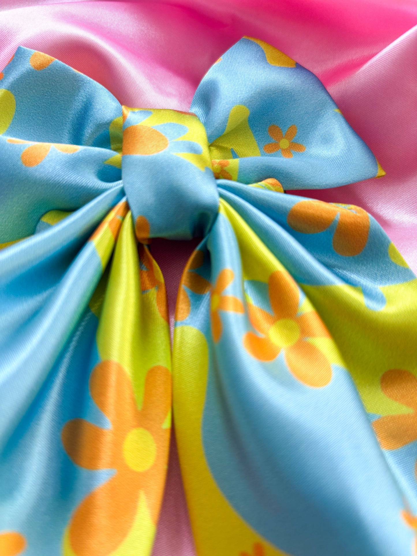 It's A Mystery Medium Satin Hair Bow