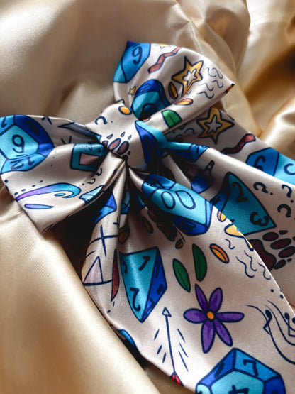 Roll of the Dice Medium Satin Hair Bow