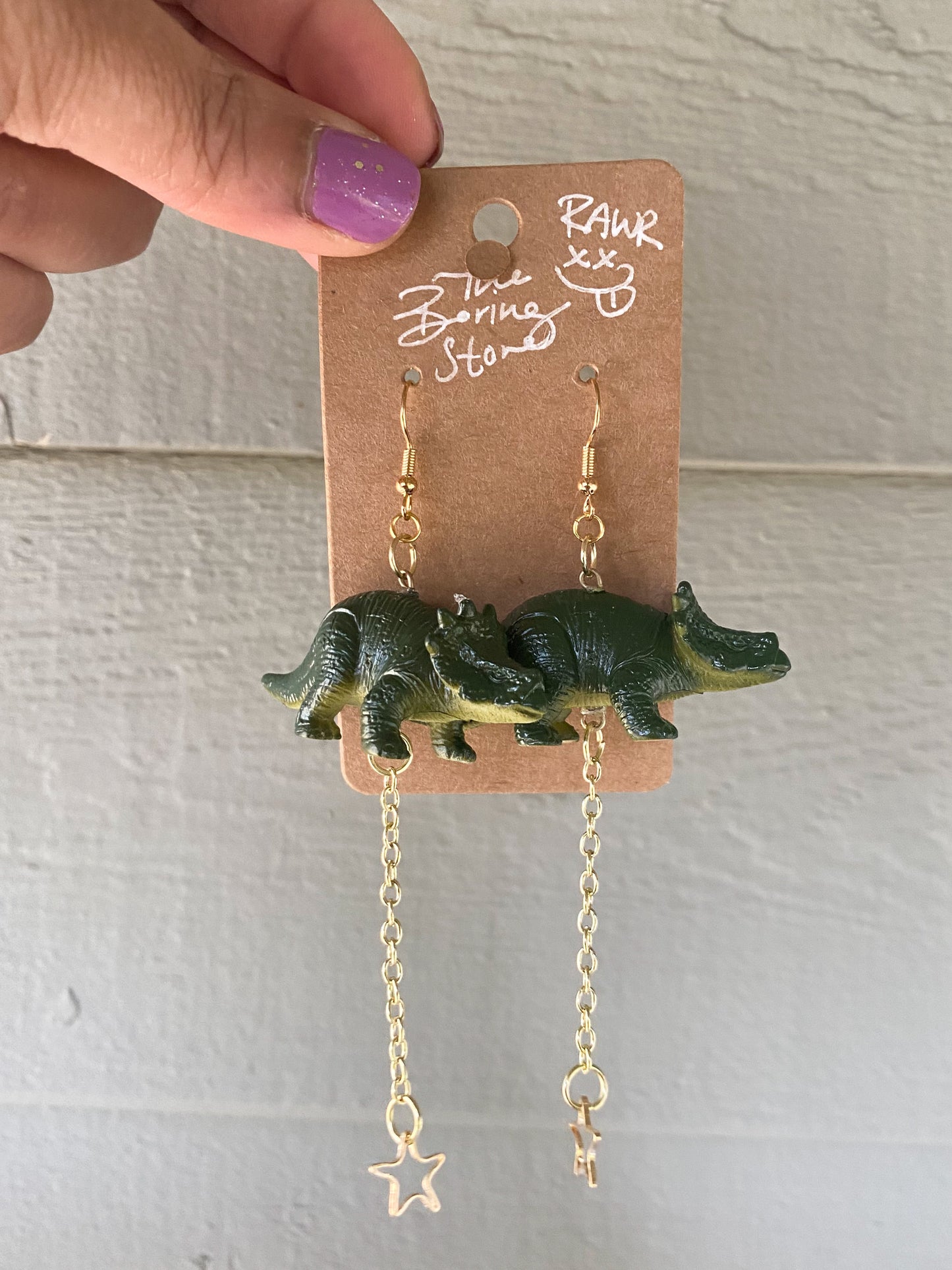 Dangling Dino Earrings