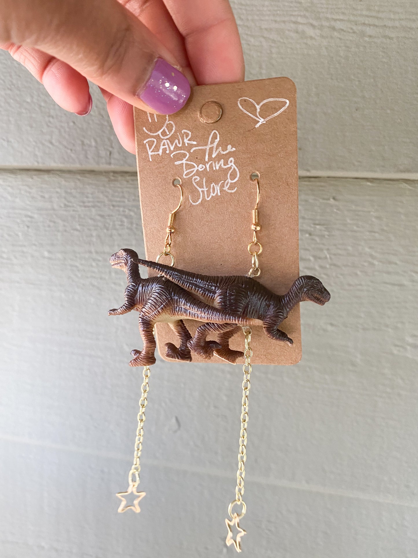 Dangling Dino Earrings