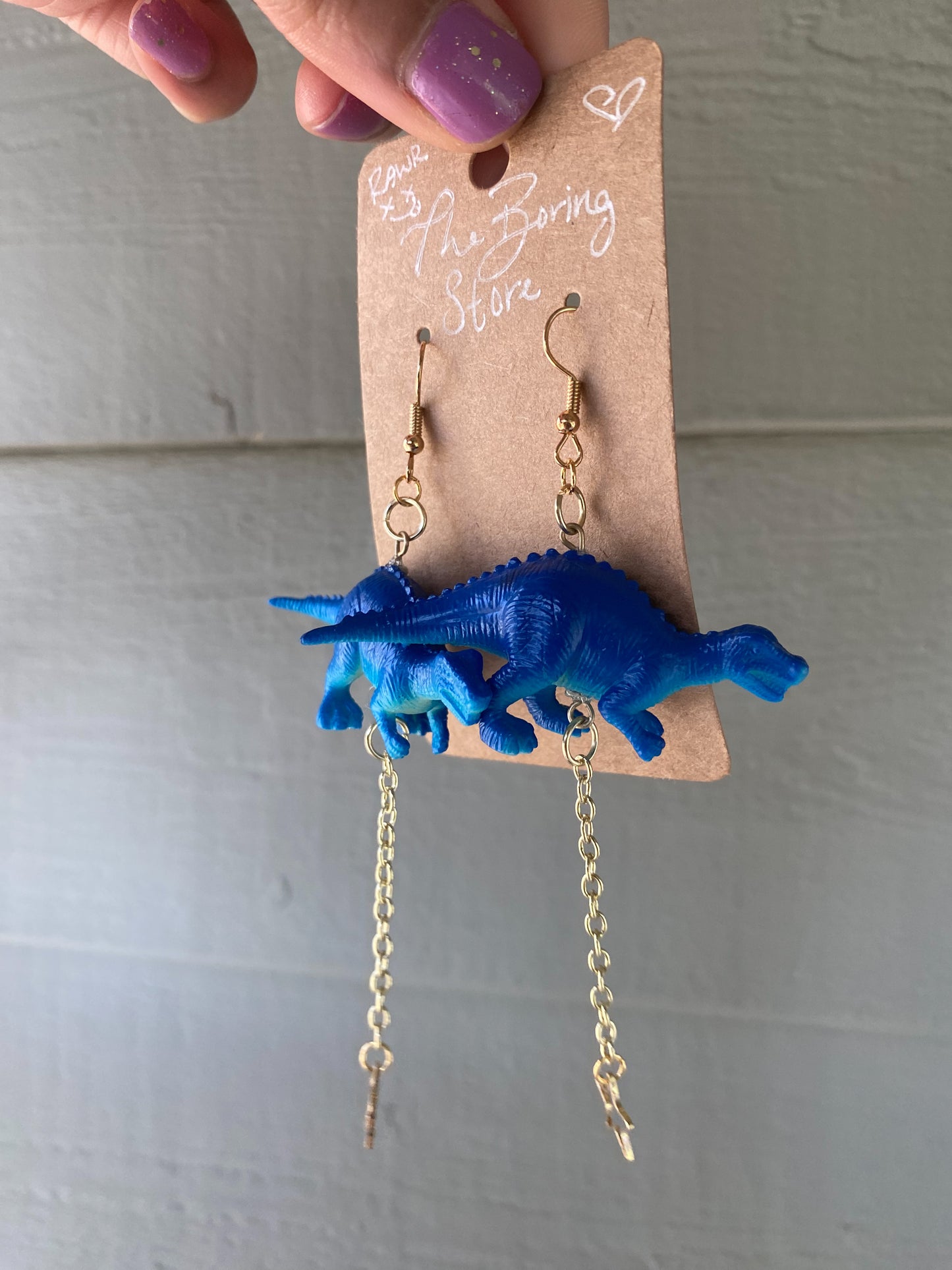 Dangling Dino Earrings