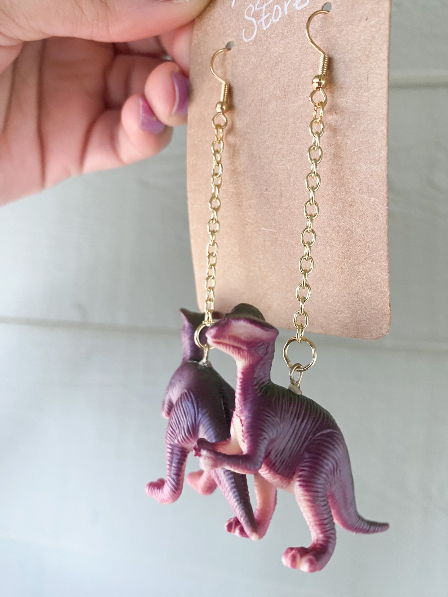 Dangling Dino Earrings