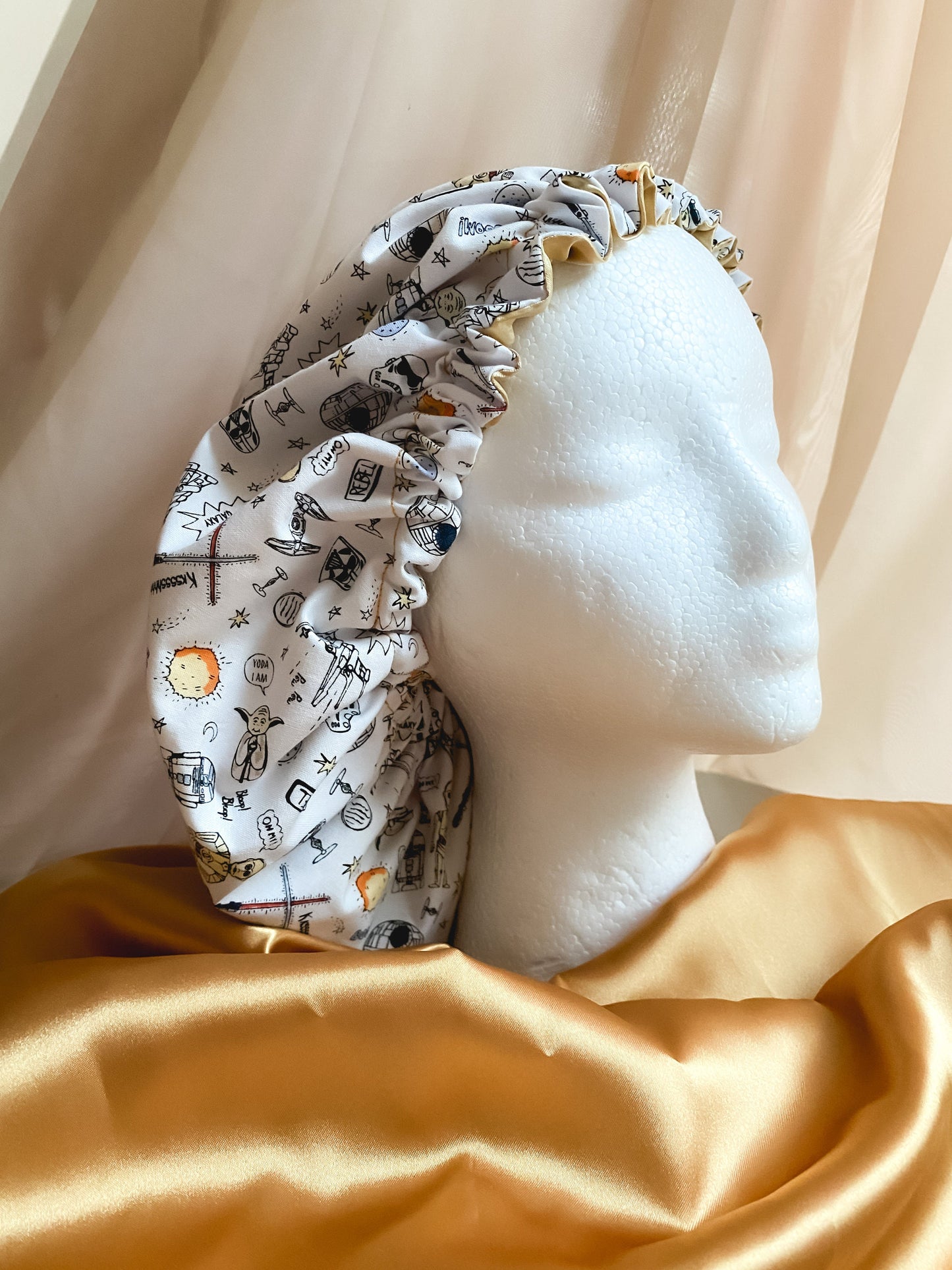 Cheetahs Never Prosper Reversible Satin Bonnet