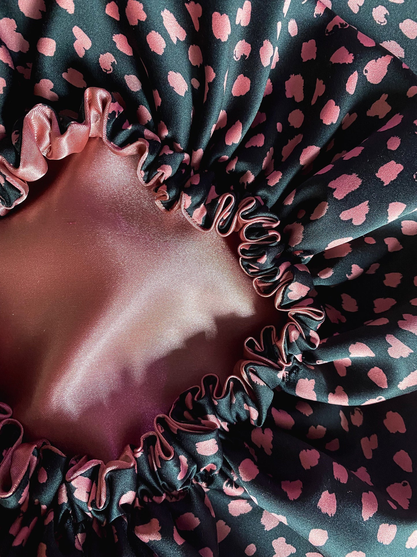 Cheetahs Never Prosper Reversible Satin Bonnet